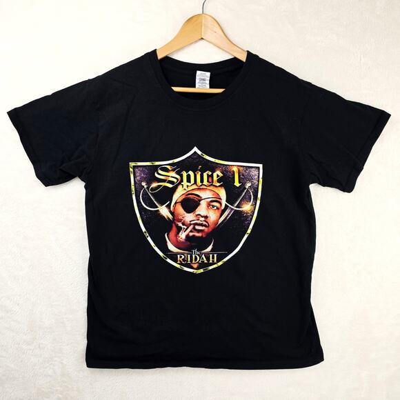 Spice 1 The Ridah Shirt Mens Large Black Rap Tee Hip Hop Vintage Y2K 2004 Album - Picture 1 of 6